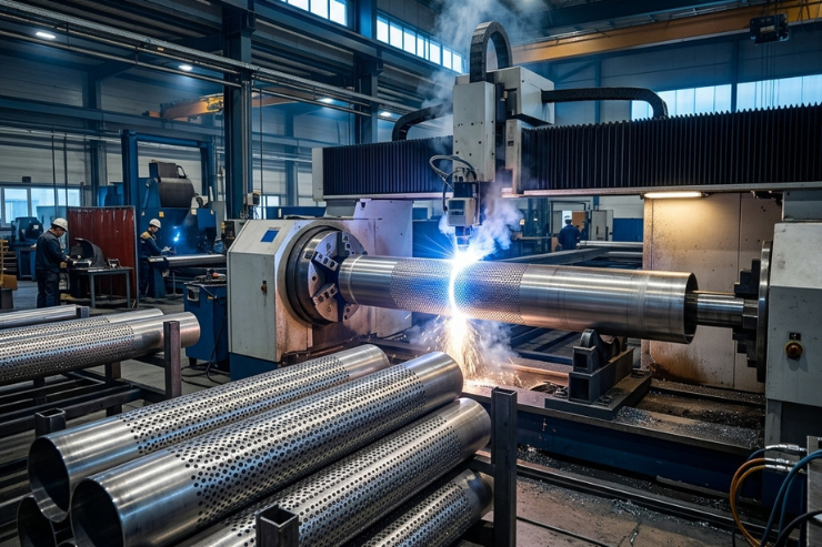 Stainless Steel (SS) Perforated Pipes Fabrication Works in Hyderabad