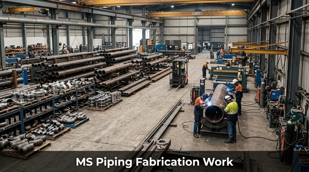 MS Piping Pipeline Fabrication Work Services in Hyderabad