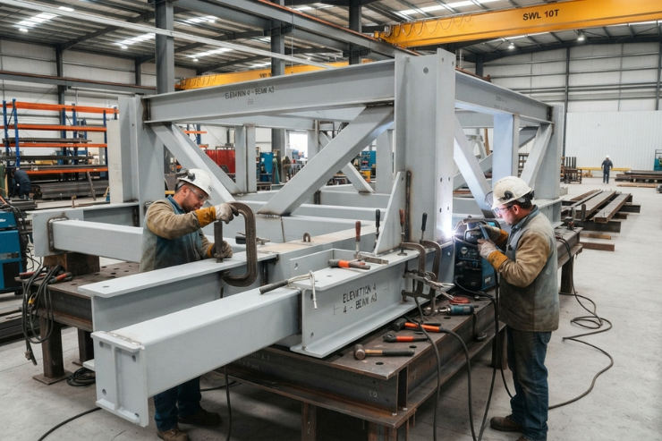 Light Grey Mild Steel Metal Fabrication Service in Hyderabad