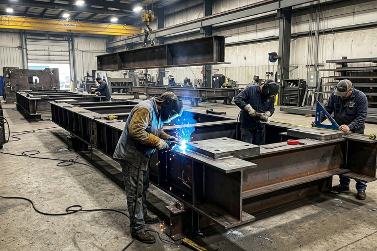 Machine Base Fabrication work in Hyderabad Heavy Metal Fabrication Steel Support Structures near me