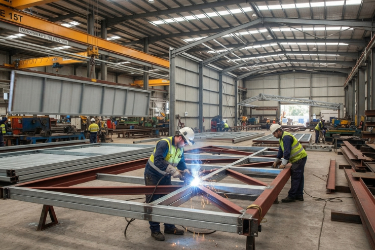 Steel Panel Build PEB Structures Fabrication work Service hyderabad near me