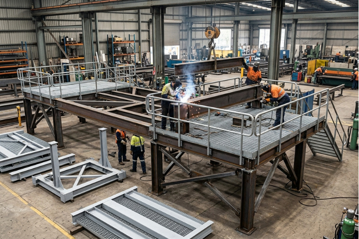 top Steel Platform Works Industrial Platform Fabrication work Services in Hyderabad near me