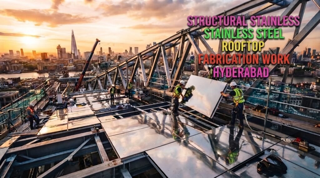 Structural Stainless Steel Rooftop Fabrication Work Hyderabad